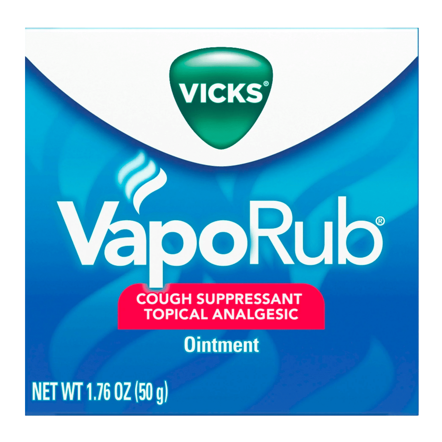 Vicks VapoRub, Topical Chest Rub & Analgesic Ointment, Over-the-Counter Medicine, 1.76 Oz