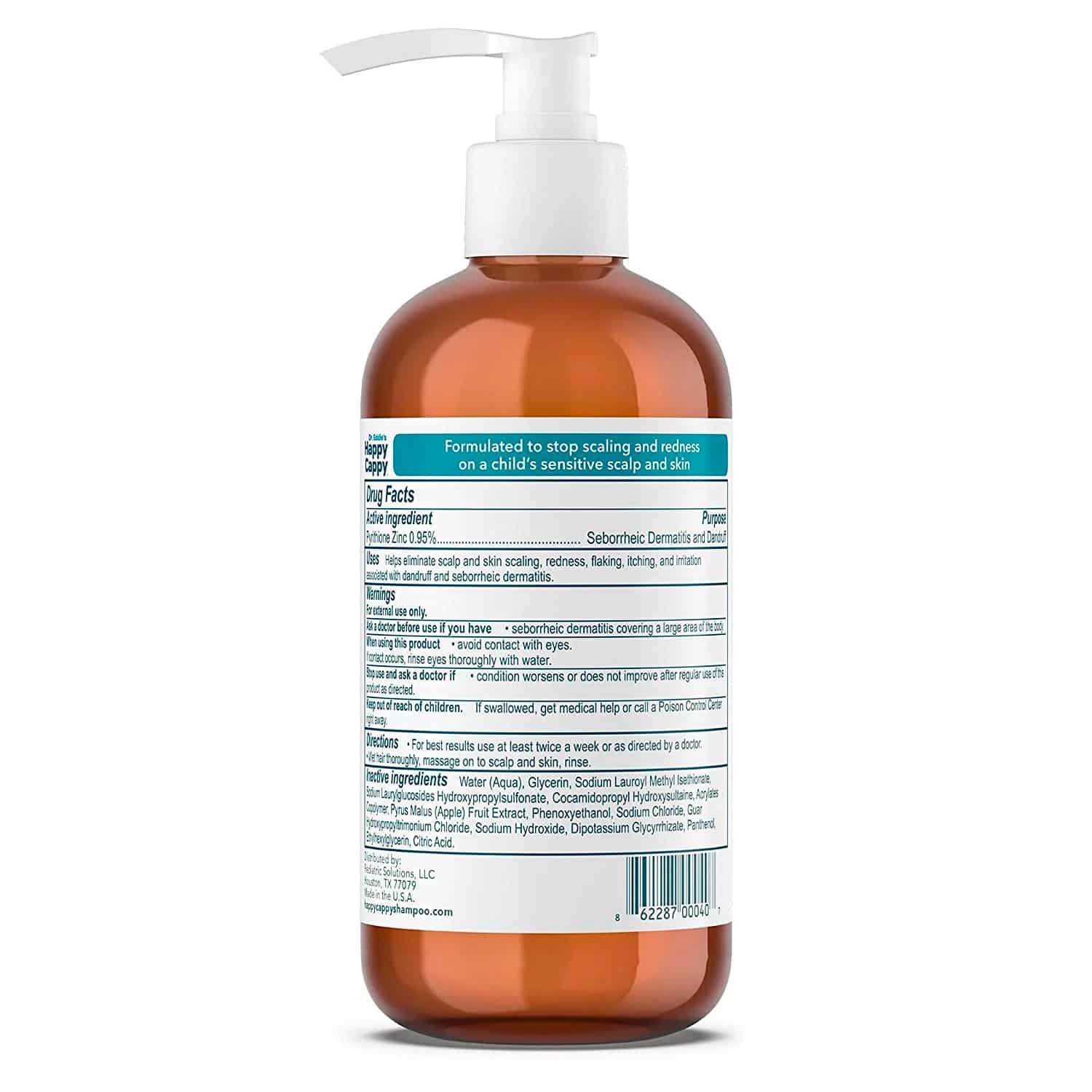 Dr. Eddie's Happy Cappy, Medicated Shampoo & Body Wash for Seborrheic Dermatitis & Dandruff, 8 fl oz - Image 2